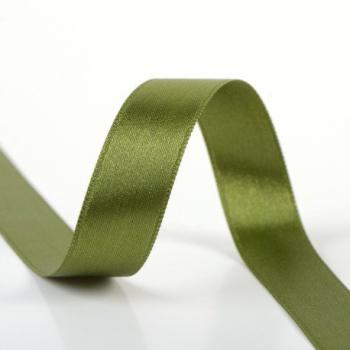 Satinband 15 mm in Khaki auf der Rolle, glänzende Oberfläche